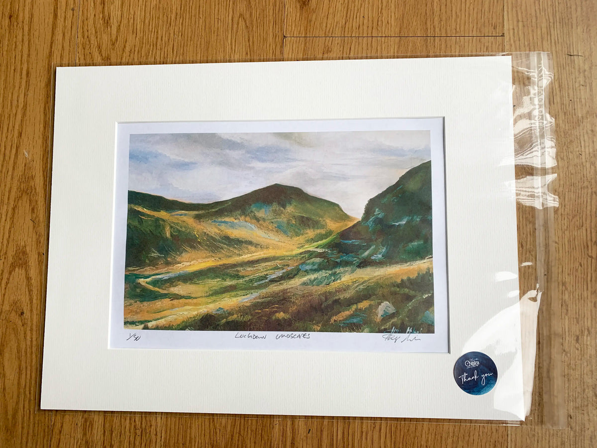 Mourne Mountains, Art Print Travel Poster, Hare’s Gap, Northern Ireland, Ireland, Print, Wedding gift, Christmas Gift, landscapes