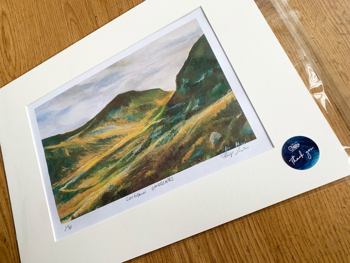 Mourne Mountains, Art Print Travel Poster, Hare’s Gap, Northern Ireland, Ireland, Print, Wedding gift, Christmas Gift, landscapes