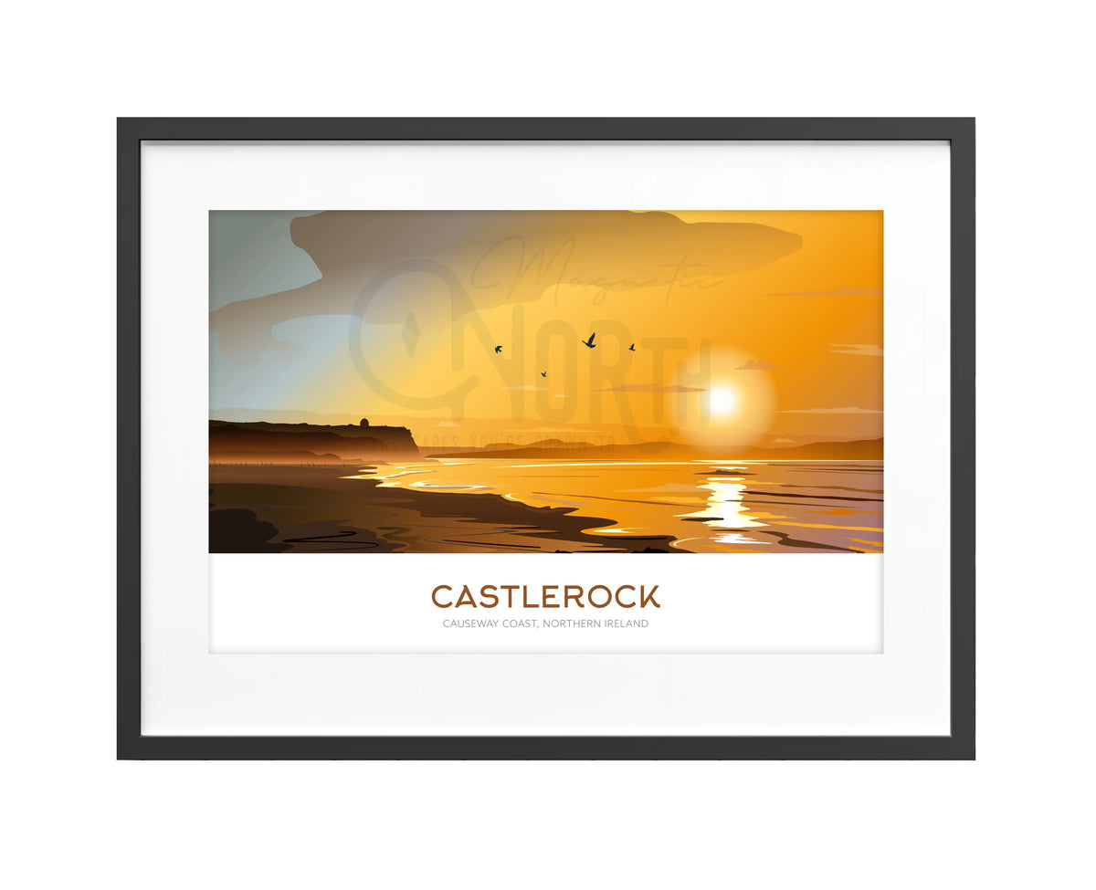 Irish Coastal Landmarks Collection, Art Print Travel Poster, Ireland, Travel Print, House, Wedding gift, Christmas Gift