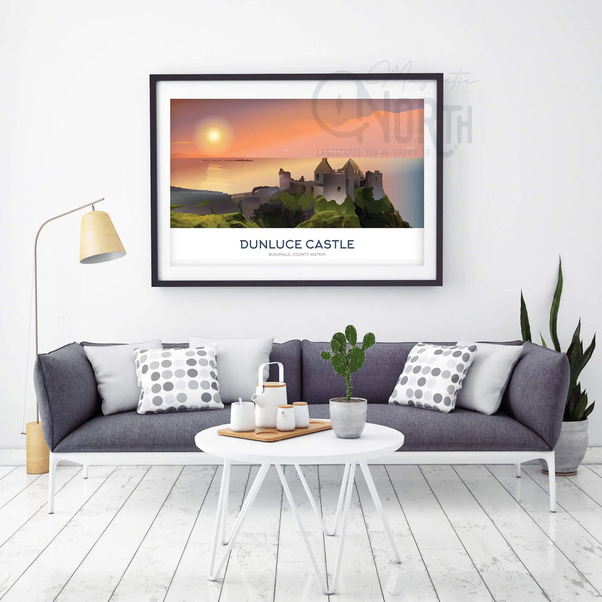 Dunluce Castle Art Print - Northern Ireland Travel Poster - Wedding Gift - Christmas Decor - Travel Print