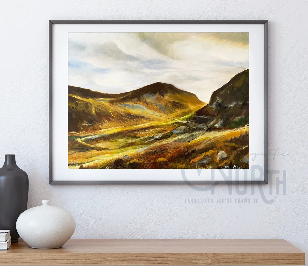 Mourne Mountains, Art Print Travel Poster, Hare’s Gap, Northern Ireland, Ireland, Print, Wedding gift, Christmas Gift, landscapes