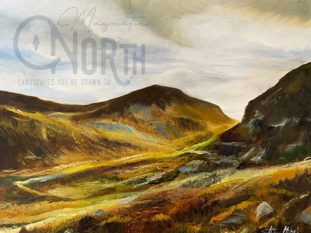 Mourne Mountains, Art Print Travel Poster, Hare’s Gap, Northern Ireland, Ireland, Print, Wedding gift, Christmas Gift, landscapes