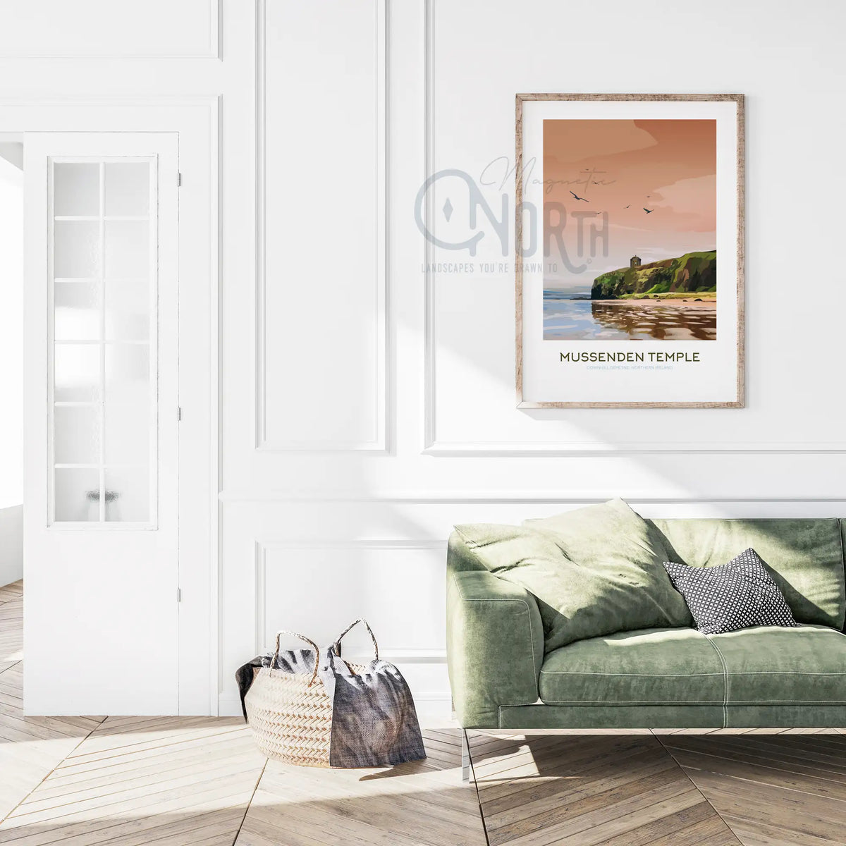 Mussenden Temple, Art Print Travel Poster, Northern Ireland, Ireland, Travel Print, Wedding gift, Christmas Gift, landscapes