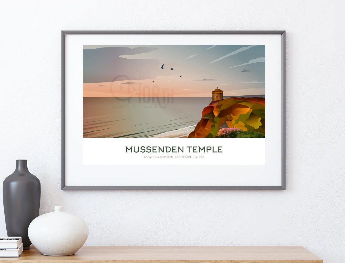 Downhill, Art Print Travel Poster, Northern Ireland, Ireland, Travel Print, House, Wedding gift, Christmas Gift