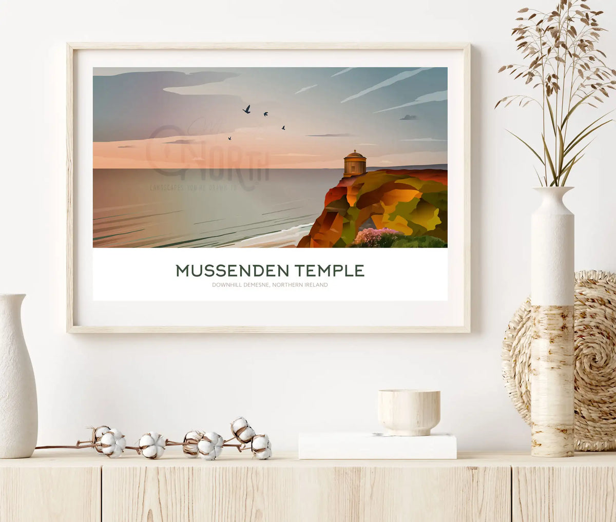 Downhill, Art Print Travel Poster, Northern Ireland, Ireland, Travel Print, House, Wedding gift, Christmas Gift