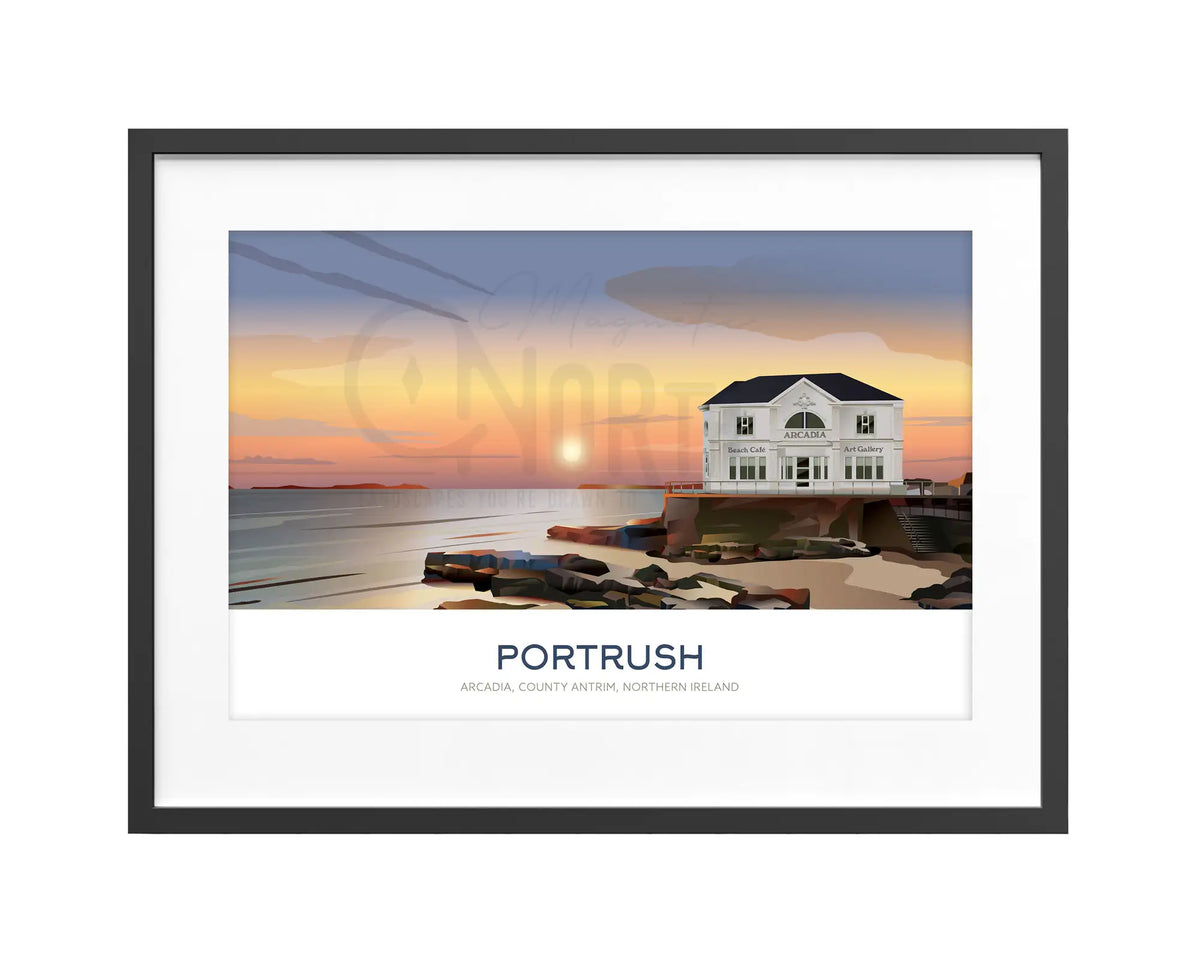 Irish Coastal Landmarks Collection, Art Print Travel Poster, Ireland, Travel Print, House, Wedding gift, Christmas Gift