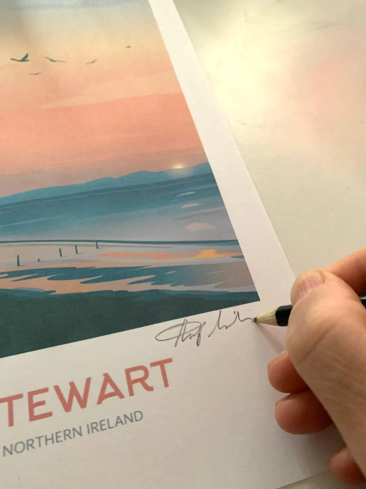 Portstewart Strand Beach, Art Print Travel Poster, Northern Ireland, Ireland, Travel Print, Wedding gift, Christmas Gift, landscapes